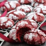 Red velvet crinkle cookies.