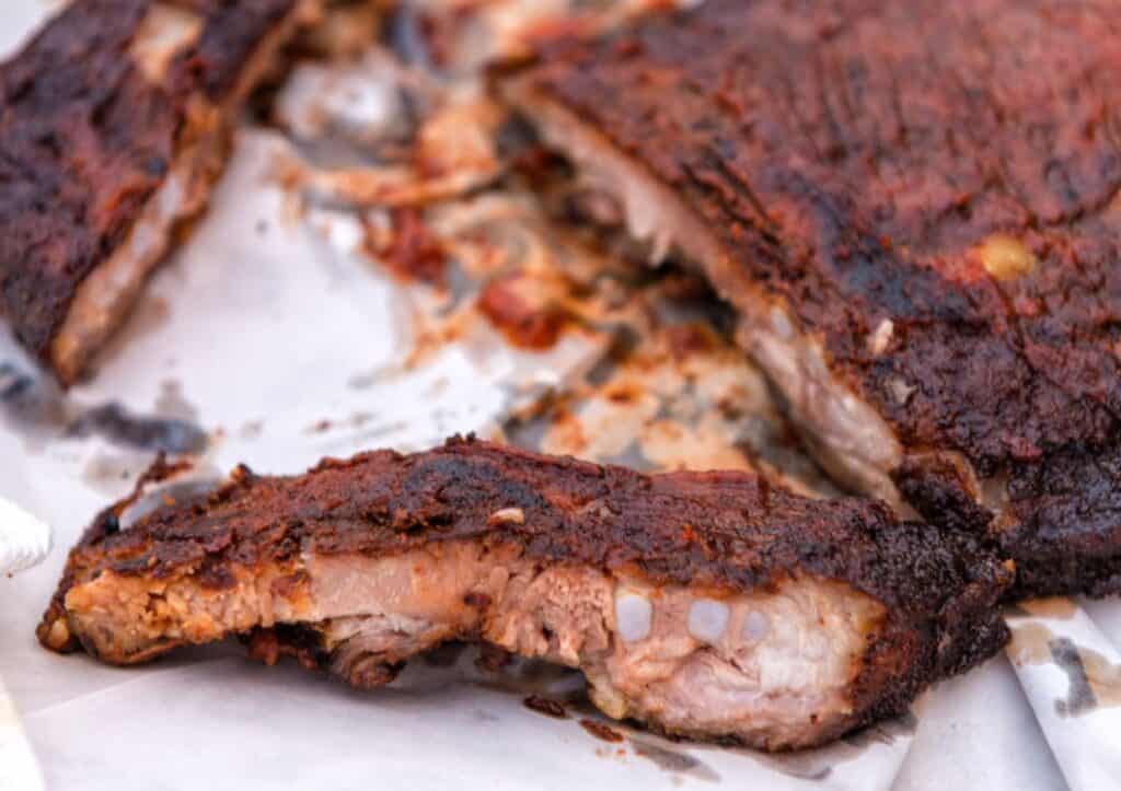 Bbq ribs on paper.