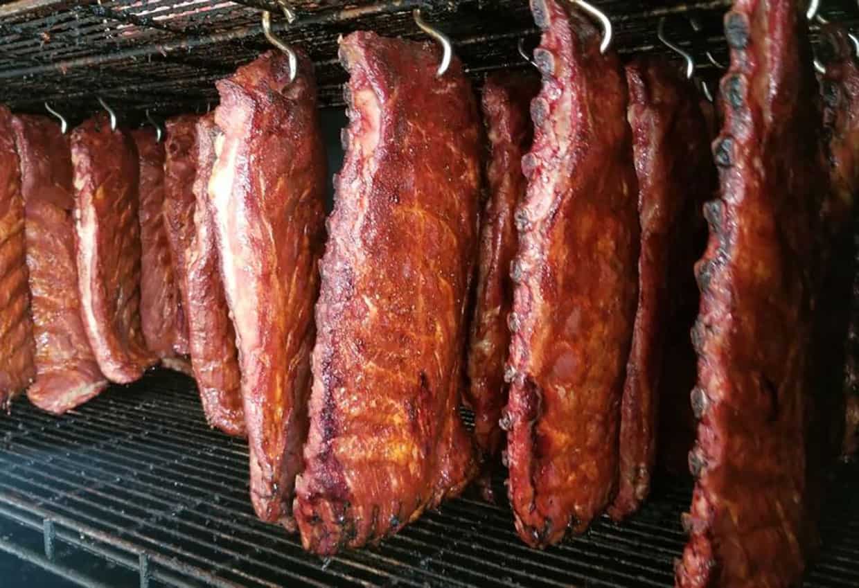 A rack of ribs hanging in Loudon County.