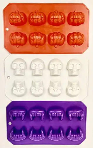Halloween Fall themed Set of 3 Ice cube trays