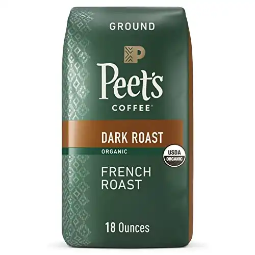 Peet’s Coffee, Dark Roast Ground Coffee – USDA Organic