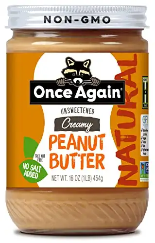 Once Again Natural, Creamy Peanut Butter, 16oz – Salt Free, Unsweetened