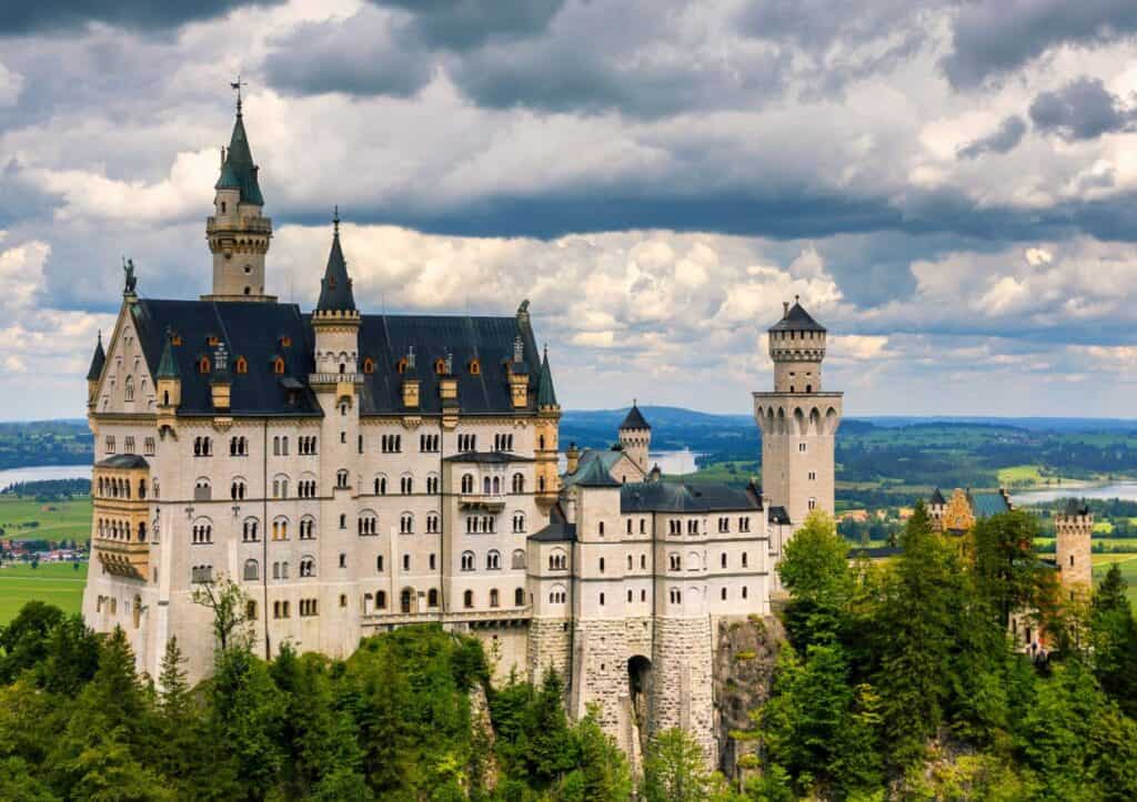 Neuschwanstein castle in Bavaria, Germany is a stunning example of architectural magnificence.