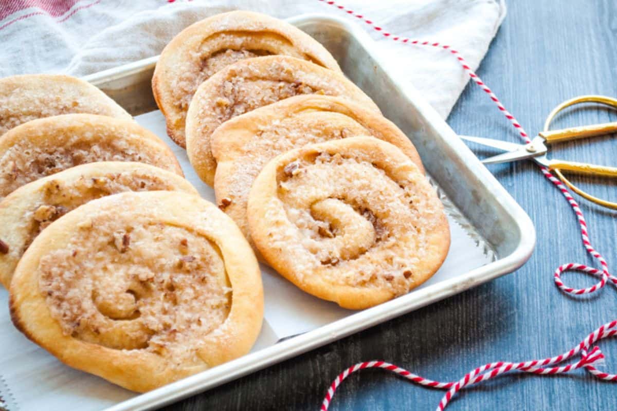 Crispy flakey cinnamon elephant ears with cinnamon sugar on top.