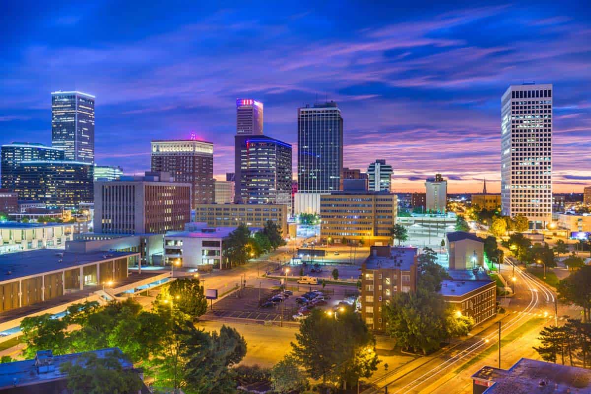 Tulsa at twilight.