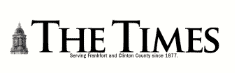 The Times newspaper logo with a slogan that reads, "Serving Frankfort and Clinton County since 1877.