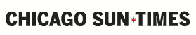 Logo displaying 'Chicago Sun Times' in bold black letters with a small red star between 'Sun' and 'Times'.