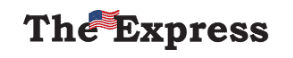 The logo of "The Express" with the text featuring an American flag waving between the words "The" and "Express".