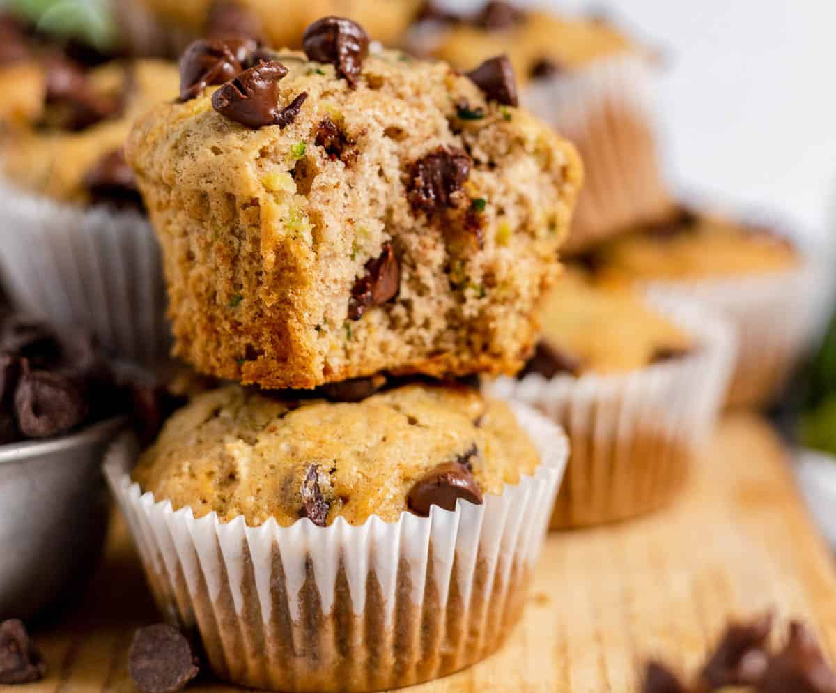 A muffin with a bite out of it.