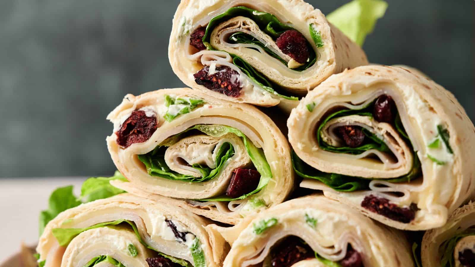 Turkey Pinwheels. Photo credit: My Reliable Recipes.
