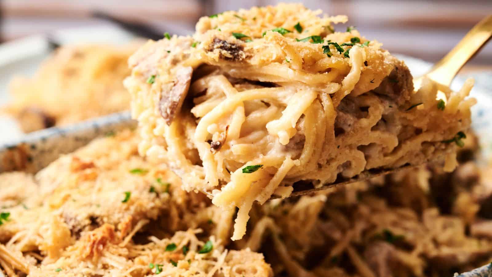 Turkey Tetrazzini . Photo credit: Pocket Friendly Recipes.