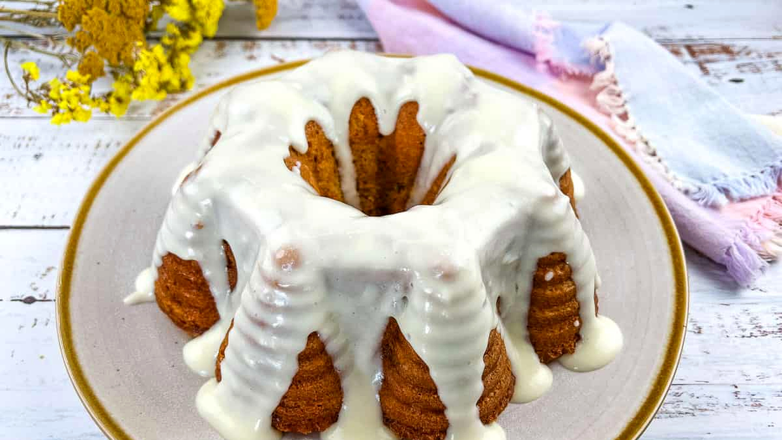 Banana-Buttermilk Cake on a platter.