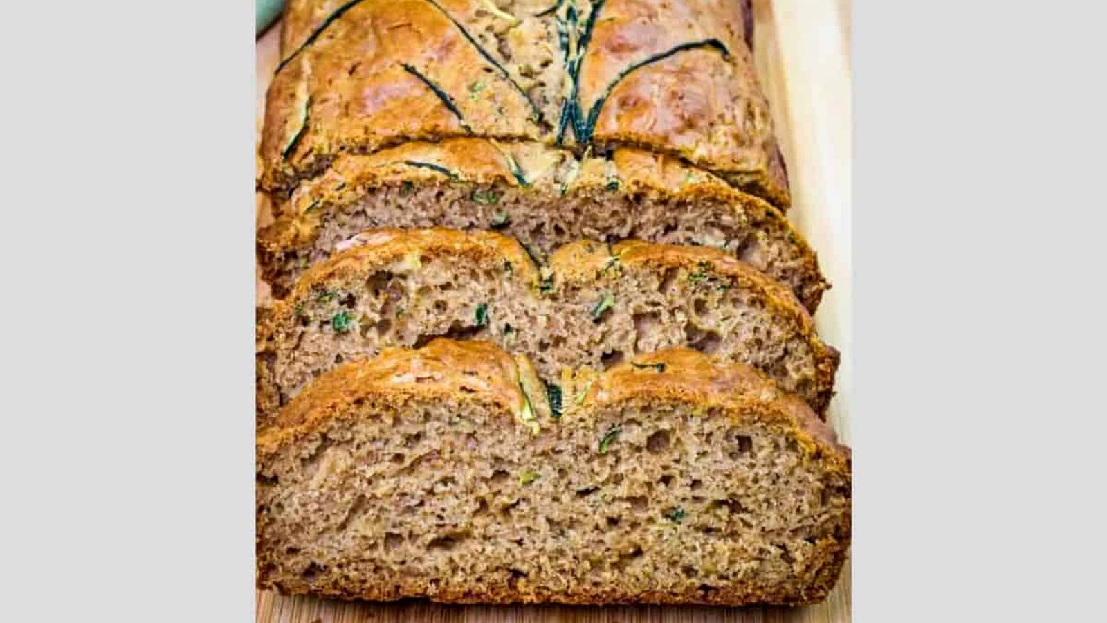 Sliced Zucchini Bread.