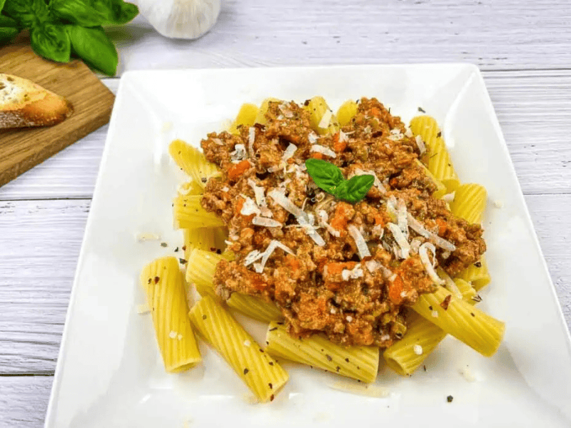 Bolognese Sauce on pasta.