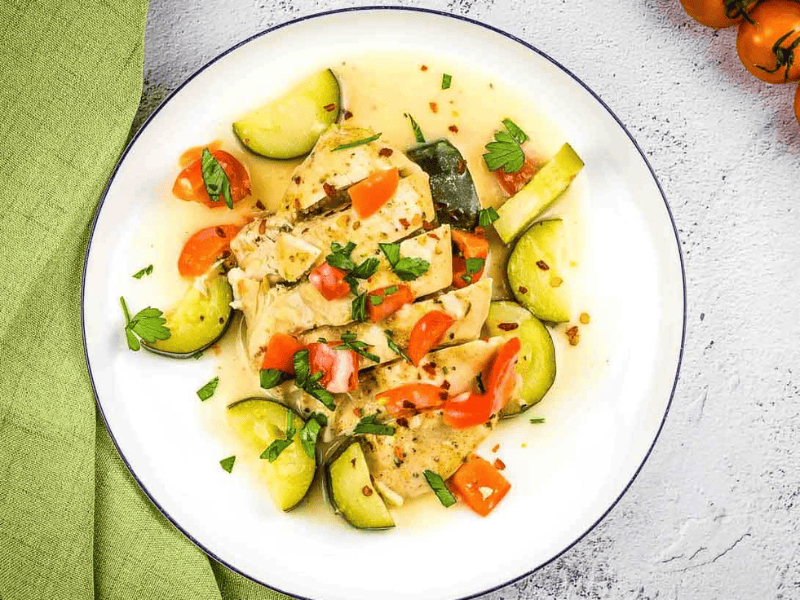 Creamy Italian Chicken on a plate.