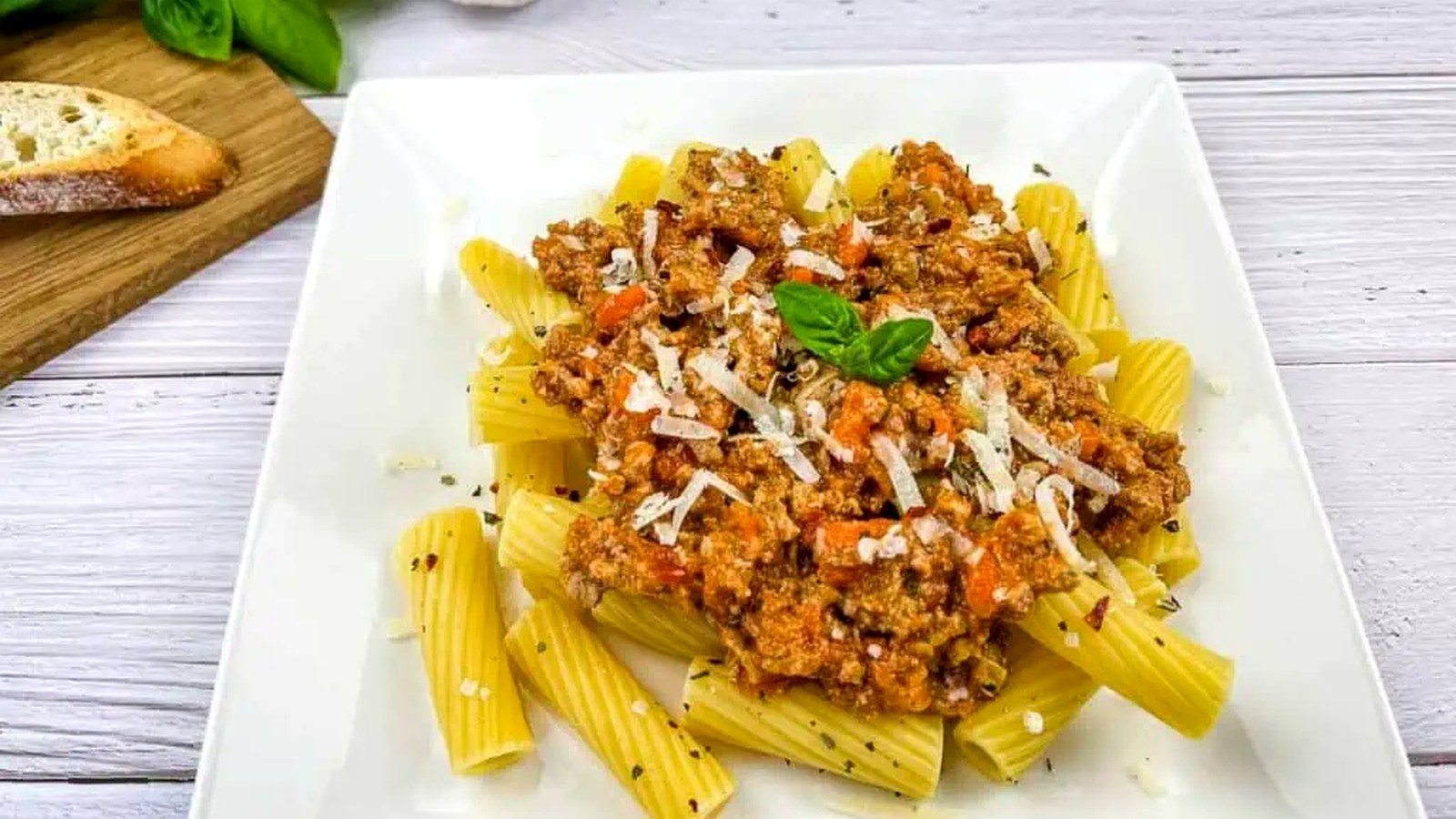 Bolognese Sauce on pasta.